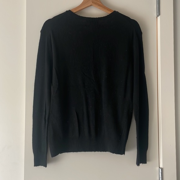 Wildfox Fox Face Sequin Sweater in Black XS - Picture 6 of 8